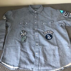 Pink Dolphin Pearl Snap.